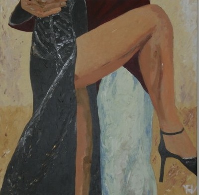 tango, acryl op linnen, 80x80x4,5, 2012, FHV-kunst, francina van 't veld
