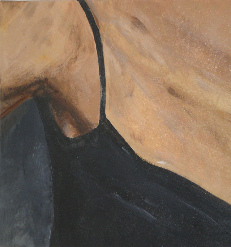 oksel, schouder, acryl op canvas, 40x40x4,5, 2008, verkocht, sold, francina van 't veld, FHV-kunst
